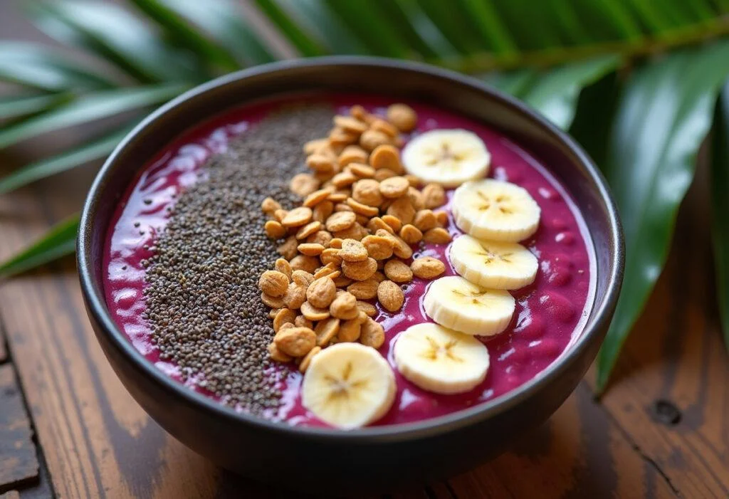 Finished Açaí na Tigela Energizante do Norte, a refreshing and energizing Brazilian dish.