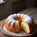 Bolo de Milho com Requeijão perfeitamente assado, pronto para ser servido.
