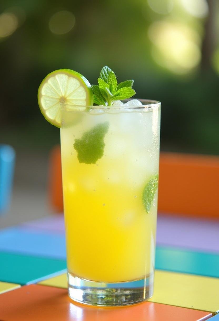 Refreshing Caipirinha cocktail ready to enjoy during summer celebrations.