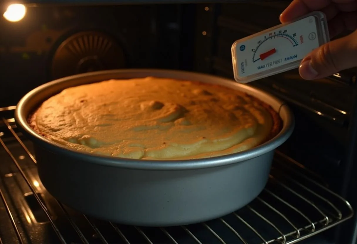 Forma de bolo com massa de Chocolate Sicao Nobre sendo colocada no forno.