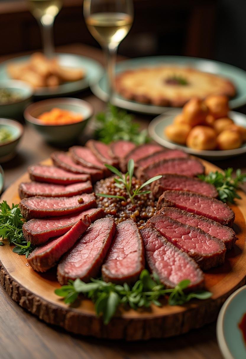 Magnificent serving of Churrasco Gaúcho with picanha, perfect for gatherings and celebrations.