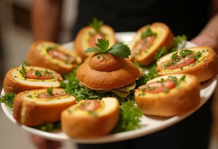 Served pao de metro recheado, perfect for festive celebrations and gatherings.