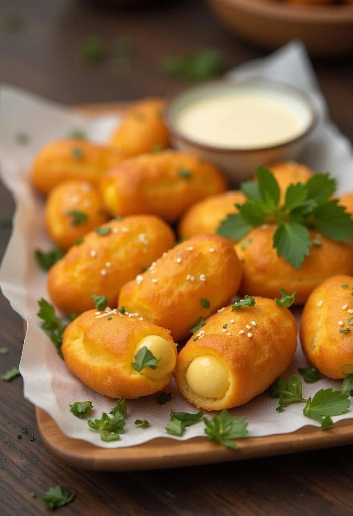 Delicious golden Pão de Queijo, perfect for sharing during any meal.