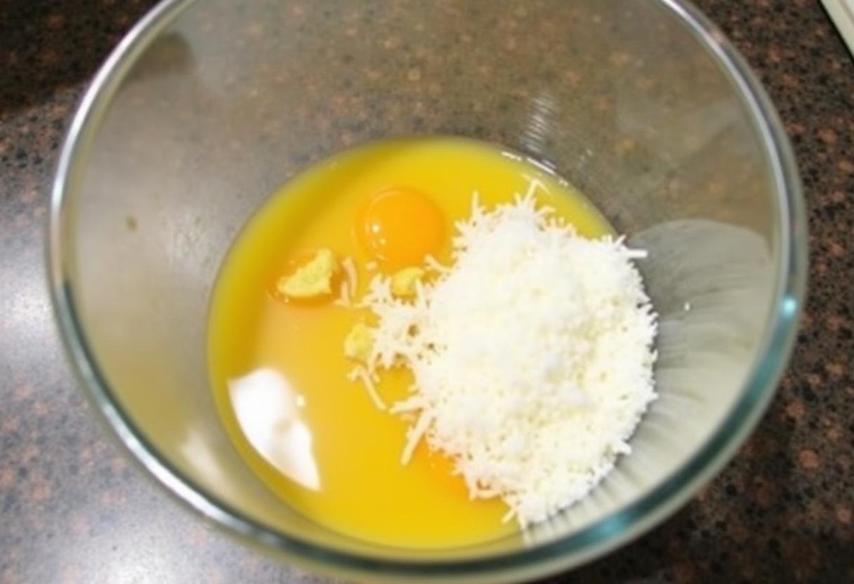 Ingredientes para o Quindim de Coco Encantador com Brilho Perfeito prontos para serem misturados.