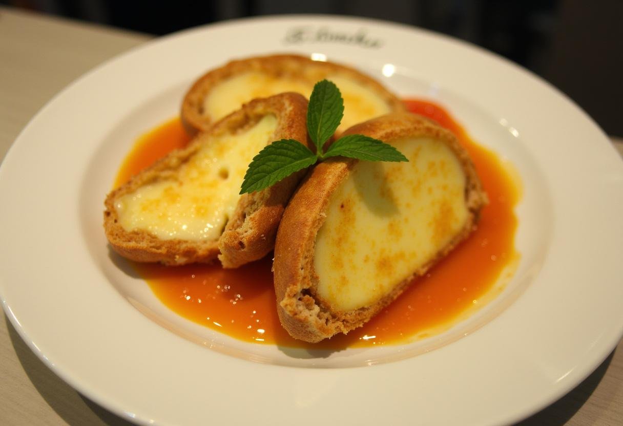 Finished Romeu e Julieta, a classic Brazilian dessert with cheese and guava paste.