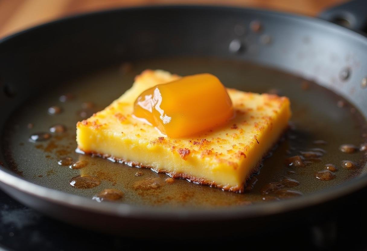 Toasted Minas cheese with guava paste in Romeu e Julieta.