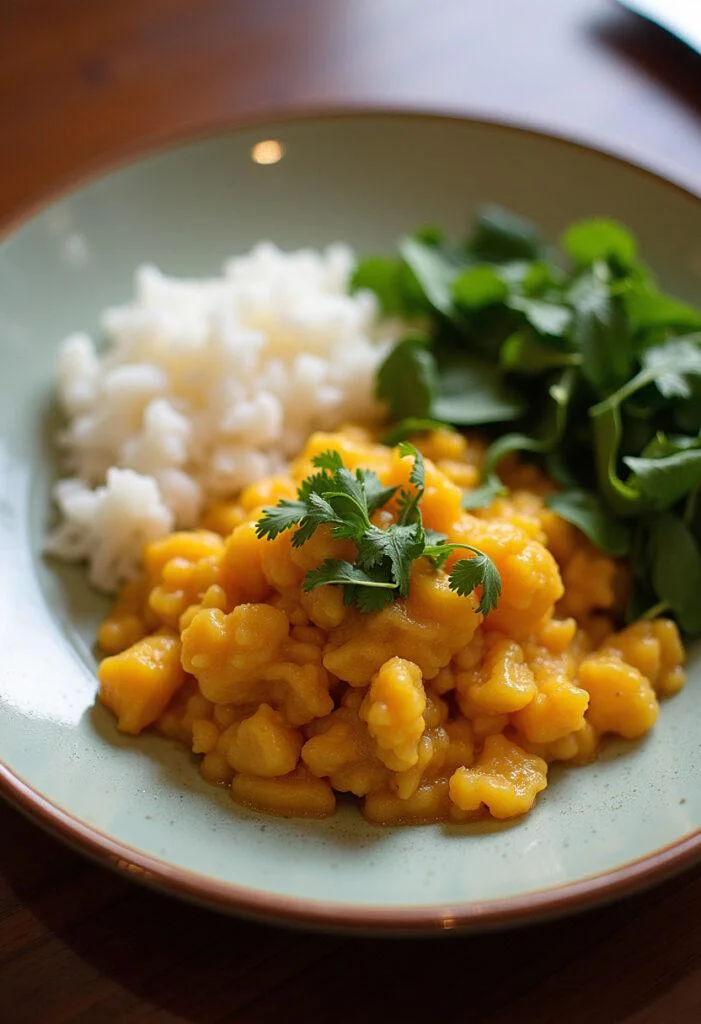 Tutu de Feijão Mineiro servido com arroz e couve, um prato típico de Minas Gerais.