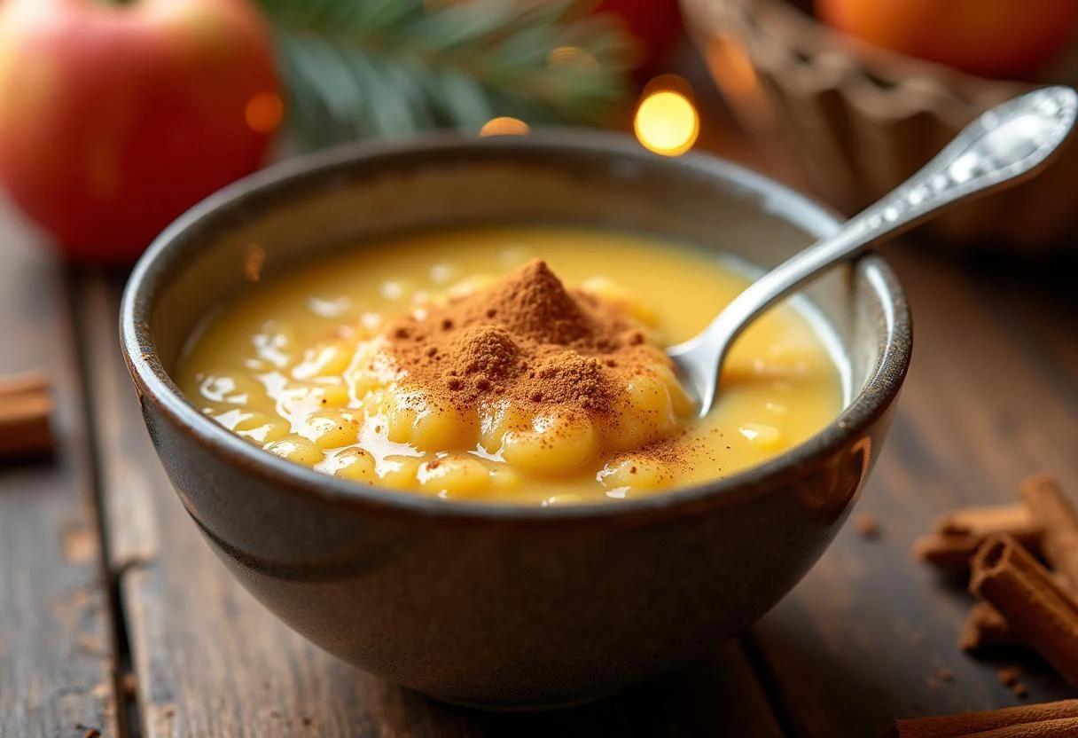 Arroz doce cremoso namorado apresentado em uma tigela, perfeito para momentos especiais.