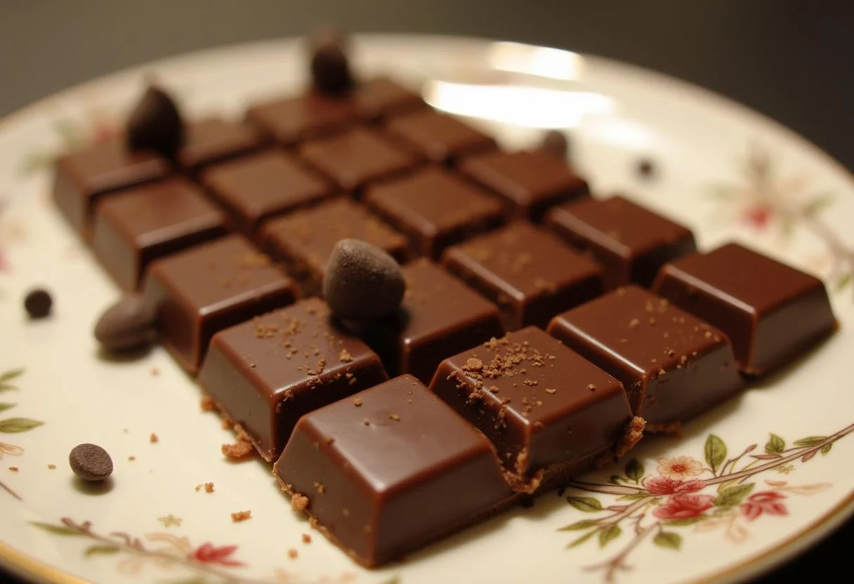 Barrinha de chocolate ao leite nestle finalizada, perfeita para ser saboreada.