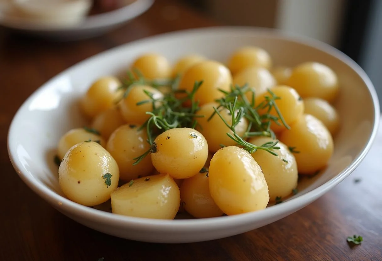 Batata inglesa cozida simples, prontas para servir e desfrutar, válidas para tabela nutricional batata inglesa.