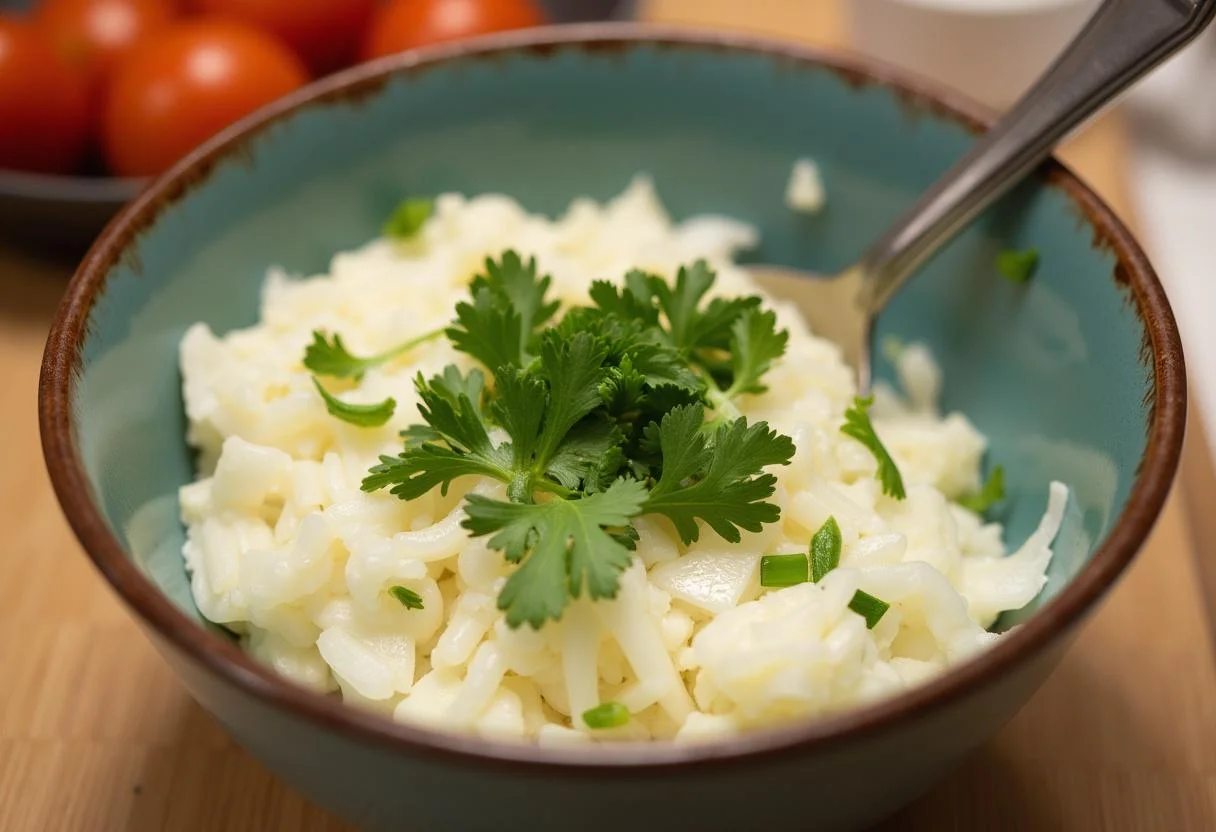 Preparing cebola e salsa dip for Batata Ruffles.