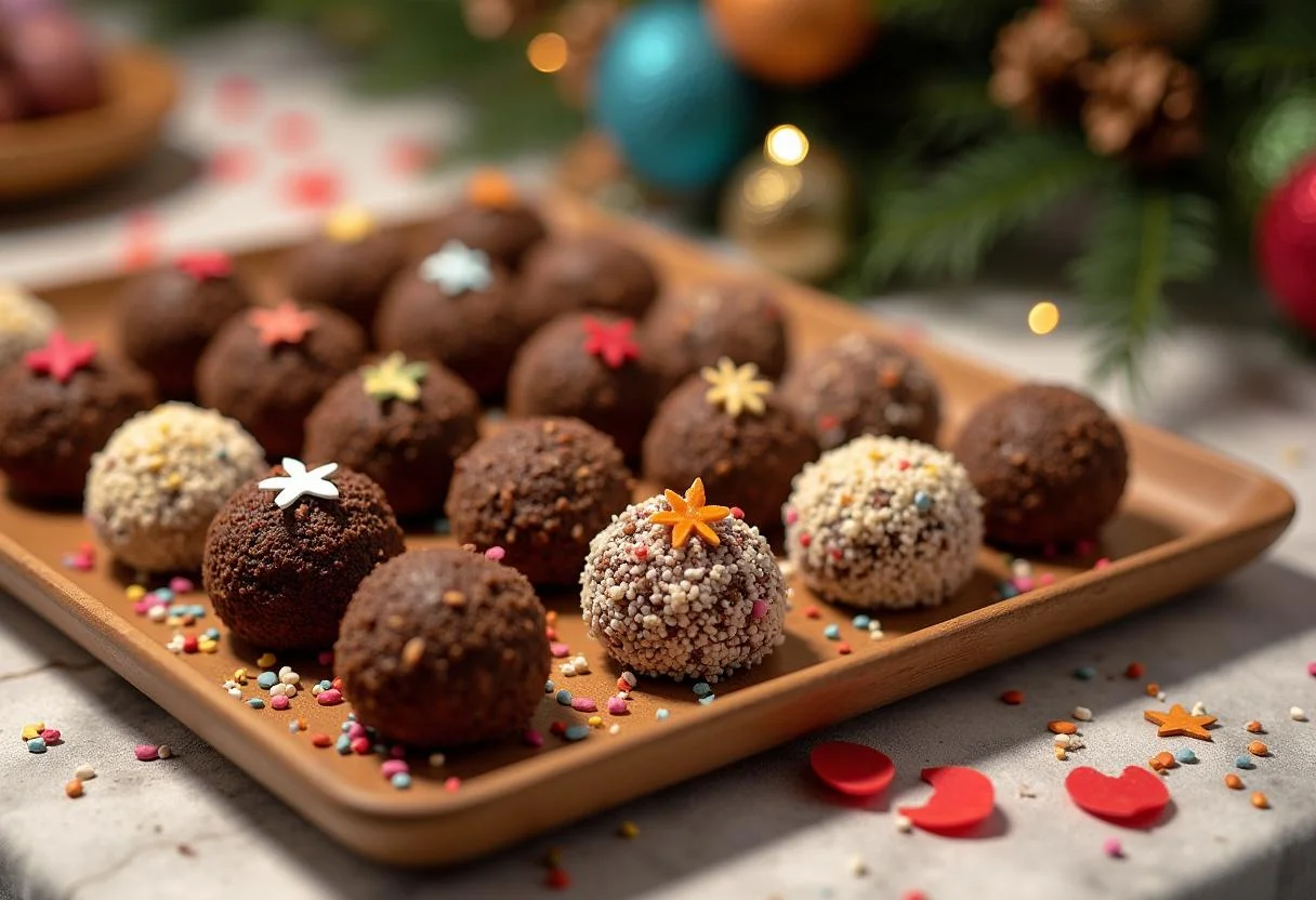 Brigadeiros gourmet de batom decorados com chocolate, prontos para festas e celebrações.