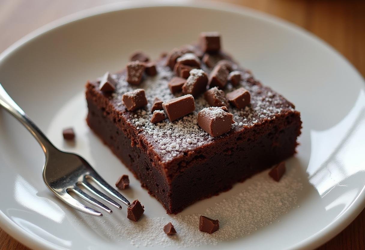 Brownie com chocolate Harald finalizado, perfeito para apreciar com uma deliciosa sobremesa.