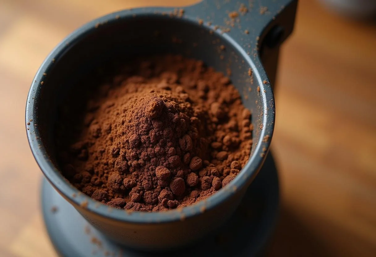 Grãos de café 100% arábica moídos para preparar café gourmet.