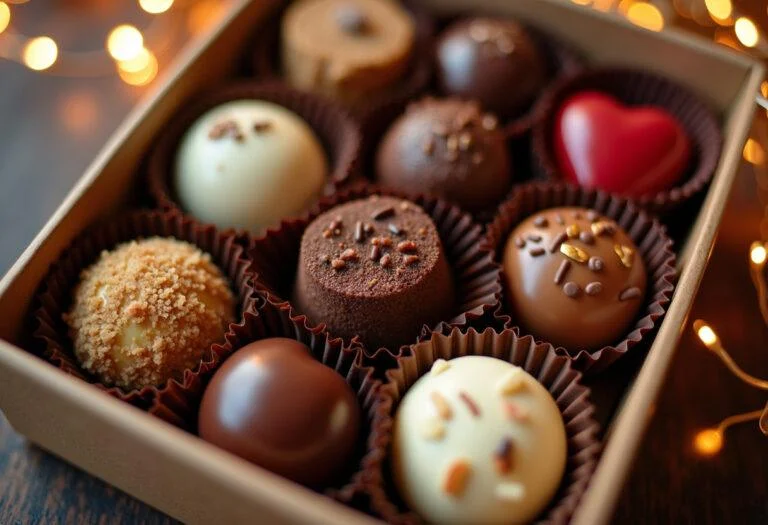 Caixa de Chocolate Trento finalizada com diversos sabores, pronta para ser apreciada.