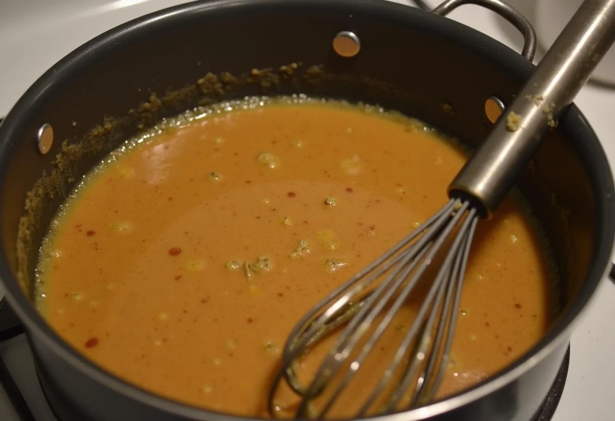 Mistura de doce de leite Dom Mineiro engrossando no fogão, com cor caramelizada nas bordas.