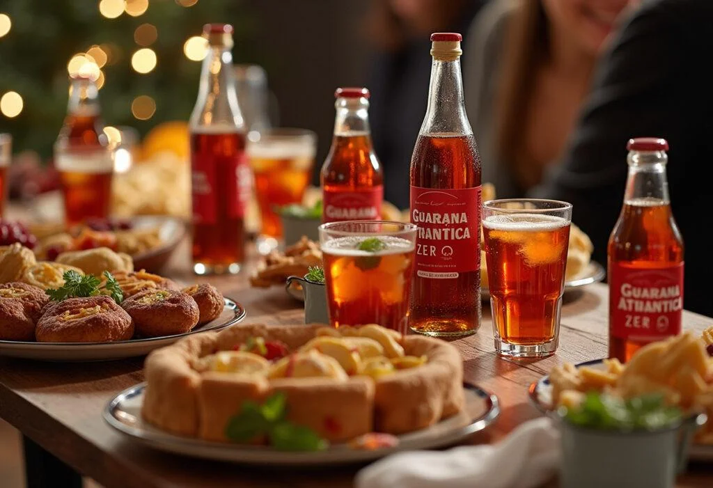 Stunning display of Guarana Antarctica Zero with snacks for a festive celebration.