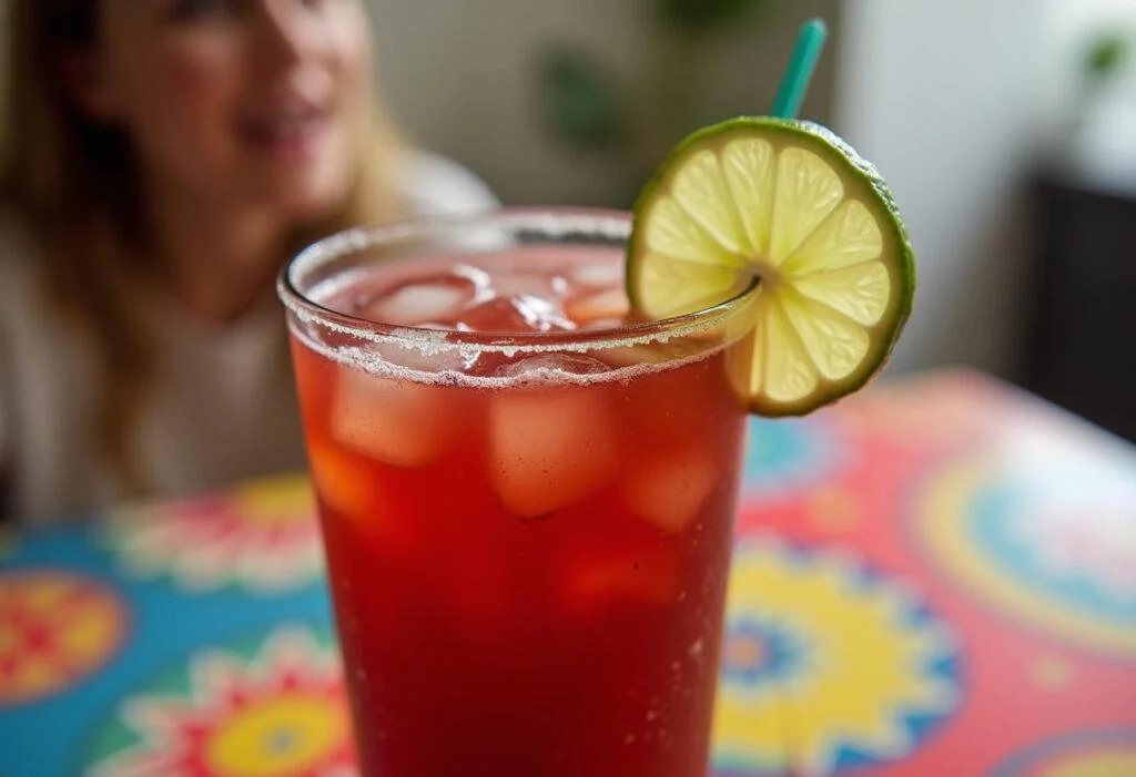 Refreshing glass of traditional guaraná cruzeiro beverage, perfect for any occasion.