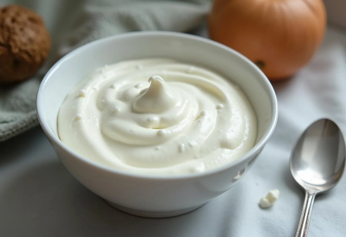 Bowl of Molico iogurte zero gordura ready for preparation.