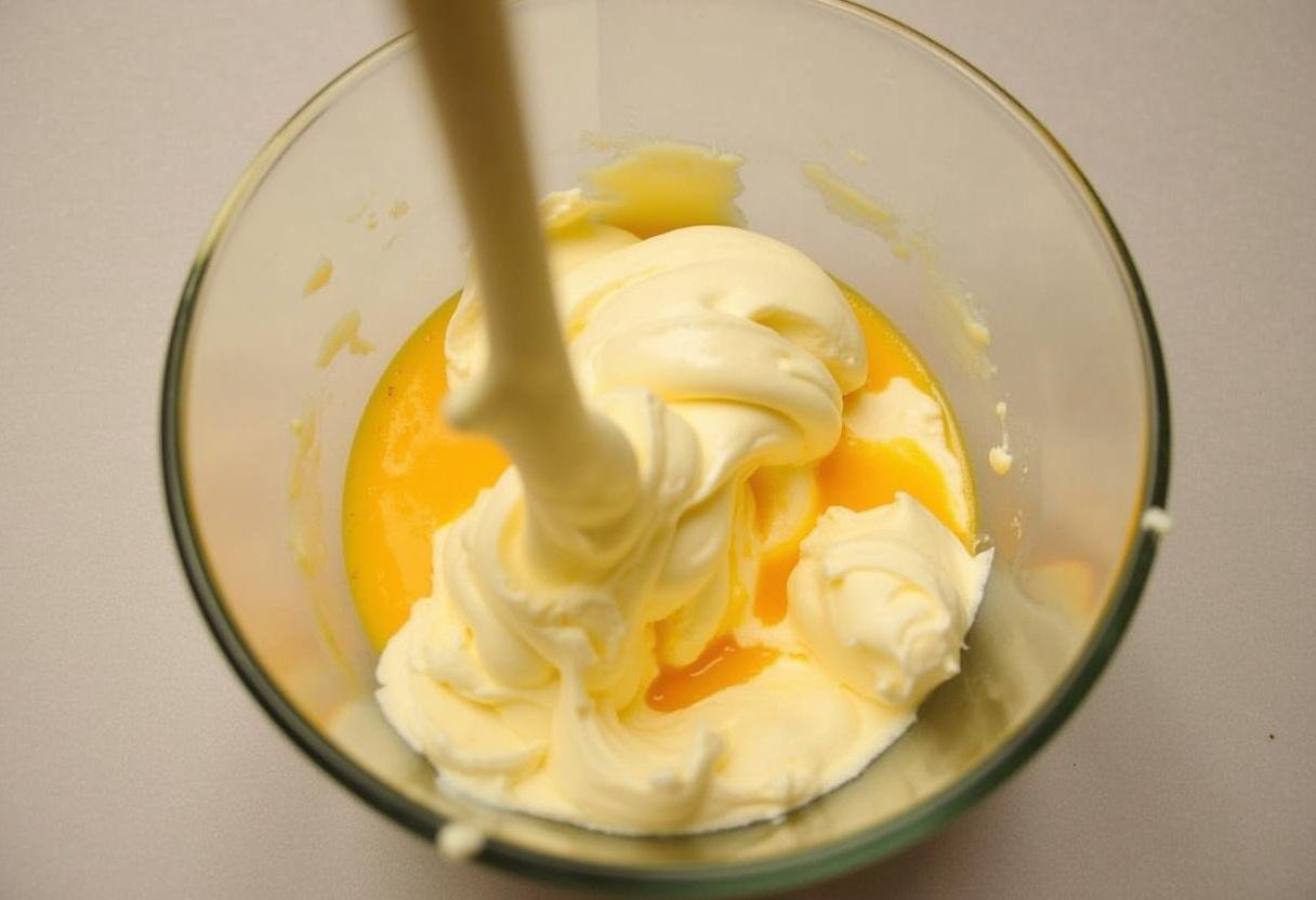 Polpa de maracujá combinada com creme de leite batido para fazer o mousse Trento de Maracujá.