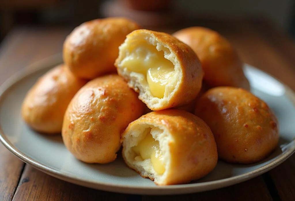 Pão de Queijo Ki Pão caseiro, quentinho e crocante, perfeito para servir.