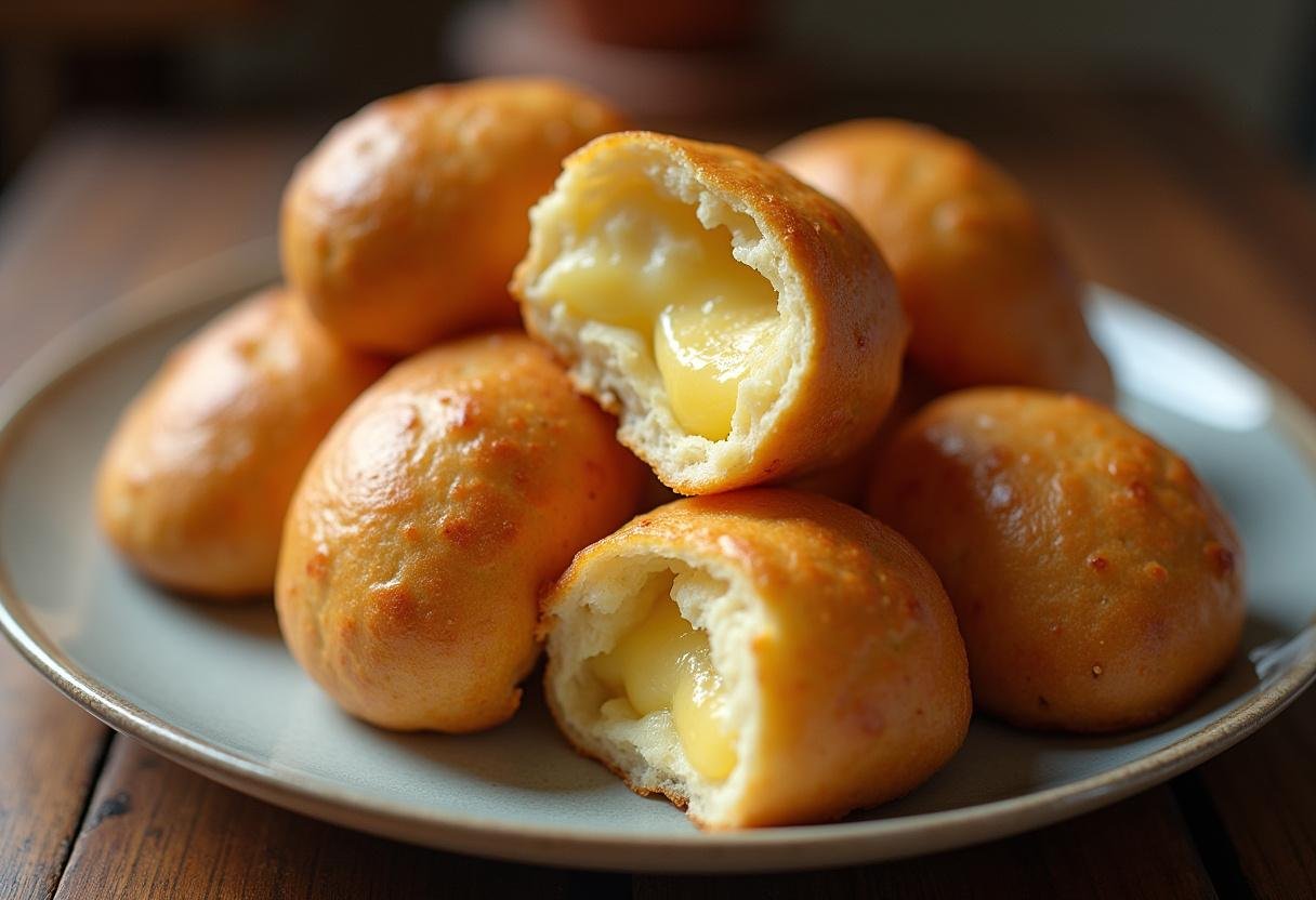 Pão de Queijo Ki Pão caseiro, quentinho e crocante, perfeito para servir.