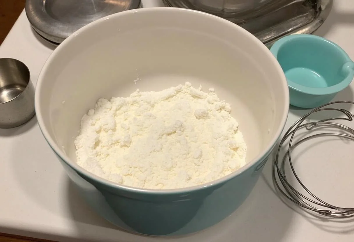 Ingredientes para Po de Tapioca Maria Margarida preparados na bancada da cozinha.