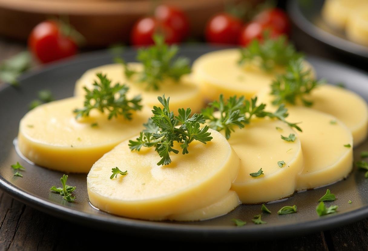 Sliced queijo meia cura served fresh, ideal for enjoying and sharing.