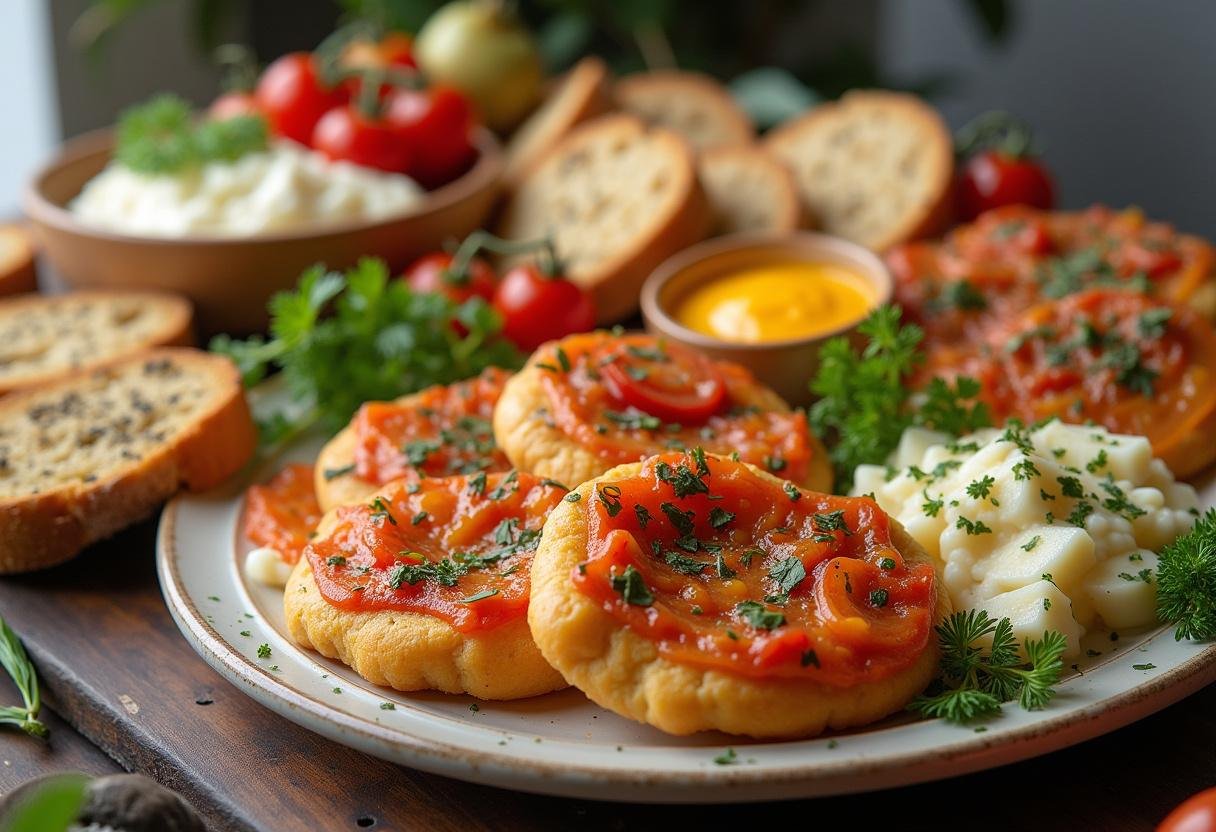 Prato com requeijão Scala e pães variados, perfeito para um lanche delicioso.