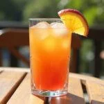 Refreshing glass of Maguari suco concentrado, perfect for enjoying on a warm day.