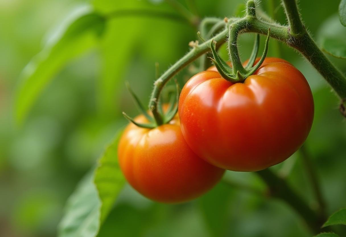 Harvest-ready tomate rasteiro fruits, ideal for molho industrial preparation.