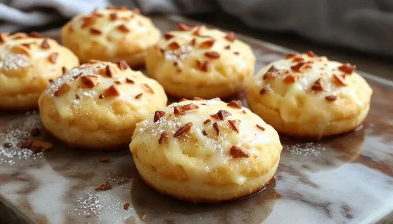 Biscoitos de queijo dourados e crocantes, dispostos ordenados em uma bancada de madeira, com textura levemente estaladiça na superfície, apresentados de forma apetitosa e convidativa, evidenciando seu formato rústico e acabamento perfeito.