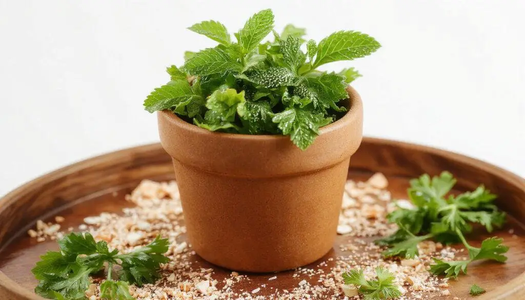 Prato de jardineira de pota servido em um prato raso, com pedaços de pota em molho vermelho, acompanhado de legumes coloridos e arroz branco ao lado, decorado com salsinha fresca, apresentado de forma apetitosa sobre uma mesa de madeira clara.