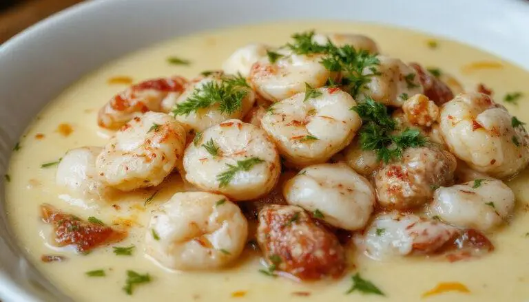 Prato de moqueca de camarão em uma panela de barro vibrante, com camarões rosa alaranjados, molho colorido vermelho e amarelo, pimentões, coentro fresco por cima, presentation rústica e apetitosa, com arroz branco ao lado