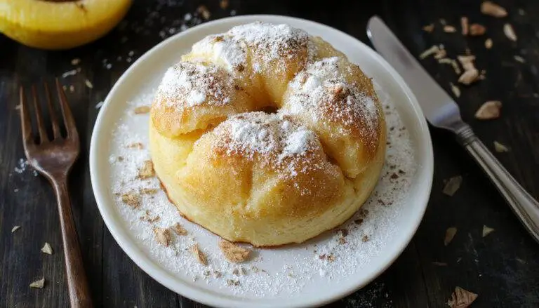 Pão de canela simples e fofinho em uma grade deresfriamento, com sua crosta dourada e polvilhado com açúcar e canela, apresentado sobre uma toalha de linho branco ao lado de um prato de manteiga às margens da imagem, iluminação suave que destaca a textura macia e o aroma convidativo.