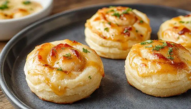 Imagem de três pastéis de bacalhau dourados e crocantes, dispostos em um prato branco com uma salada verde ao fundo. A textura do pastel revela uma crosta crocante e um interior macio com pedaços de bacalhau visíveis, iluminados sob uma luz quente que destaca o brilho da fritura.