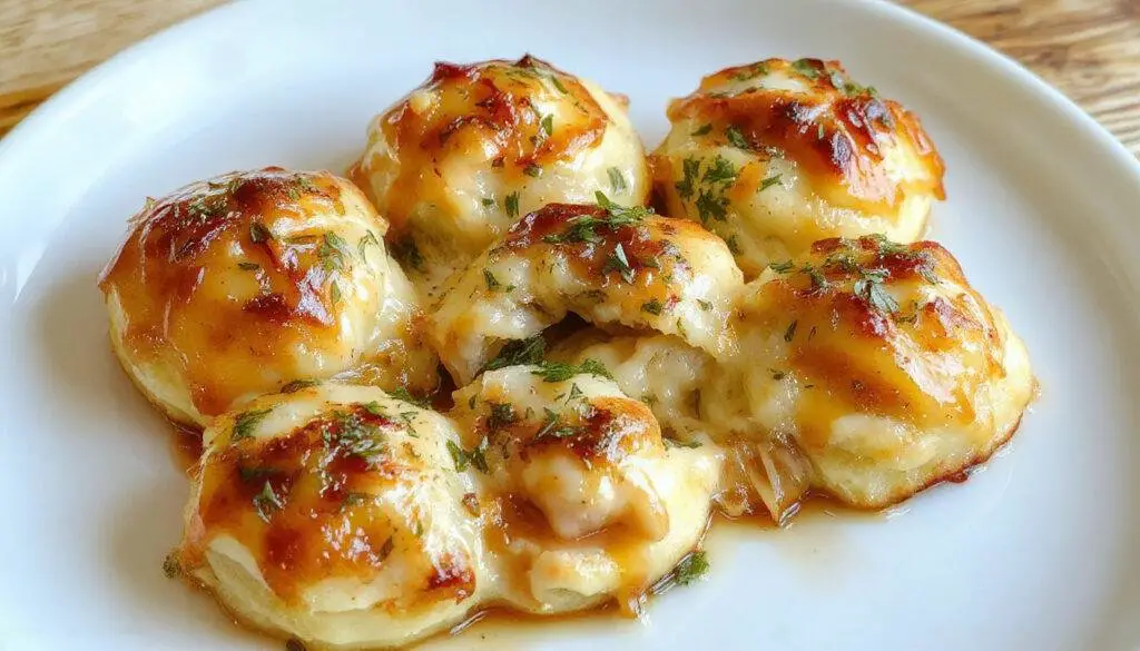 Pastéis de bacalhau dourados e crocantes dispostos em uma travessa branco com uma crosta bem localizada, ingredientes visíveis como bacalhau desfiado, salsa e batatas, com uma textura crocante e interior macio e saboroso. A apresentação é elegante e apetitosa, destacando as camadas de crocância e a mistura de ingredientes tradicionais portugueses.