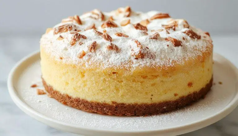 imagem de uma fatia de torta de amendoim com cobertura dourada e crocante, apresentando camadas de creme de amendoim e uma base de biscoito, decorada com amendoins picados sobre um prato branco, iluminação suave ressaltando a textura da cobertura crocante