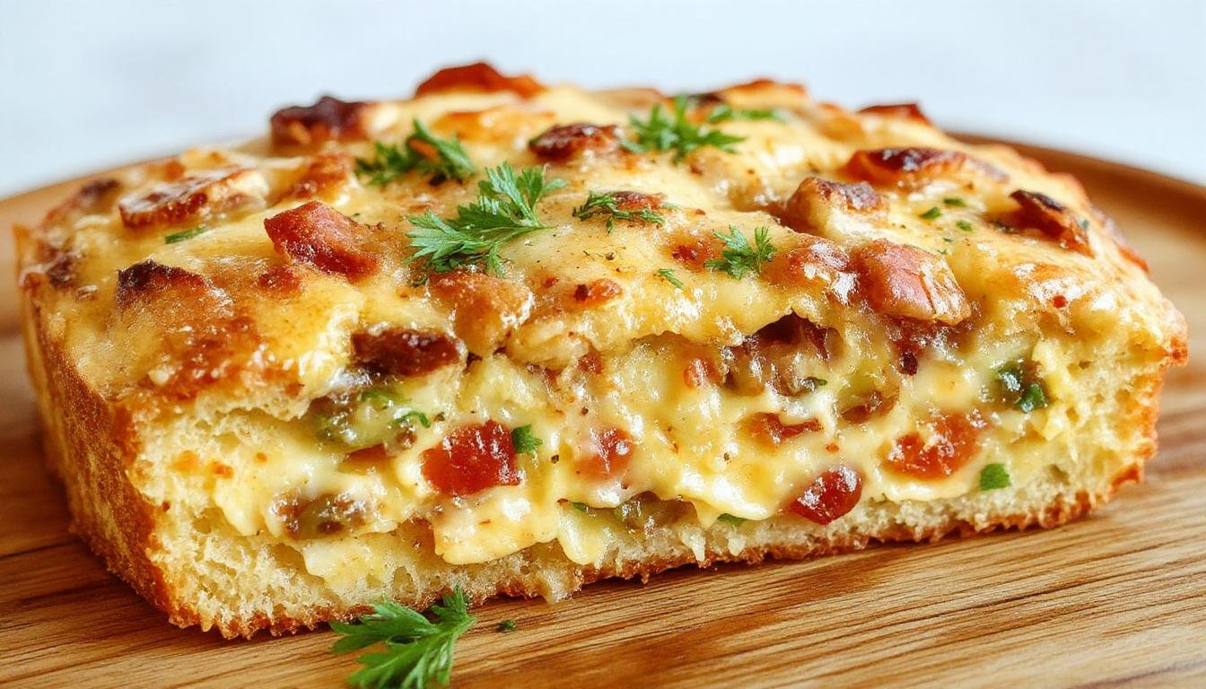 Torta de legumes sem farinha de trigo em fatias, com camadas coloridas de cenoura, abobrinha, e espinafre, em uma travessa branca, com uma crosta dourada e detalhes de vegetais frescos ao redor, apresentada de forma apetitosa e elegante.