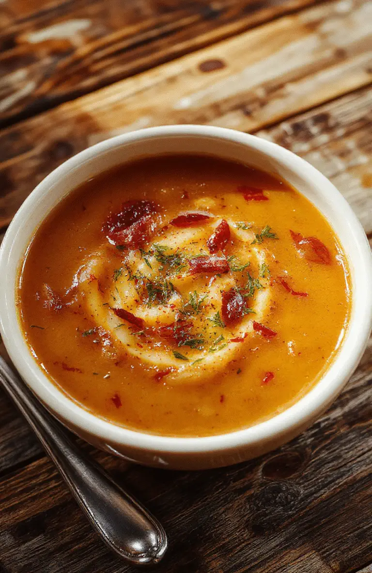 A warm bowl of French onion soup topped with toasted baguette slices and melted cheese, garnished with fresh herbs, shot in natural daylight with a rustic background showcasing caramelized onions and melted cheese textures.