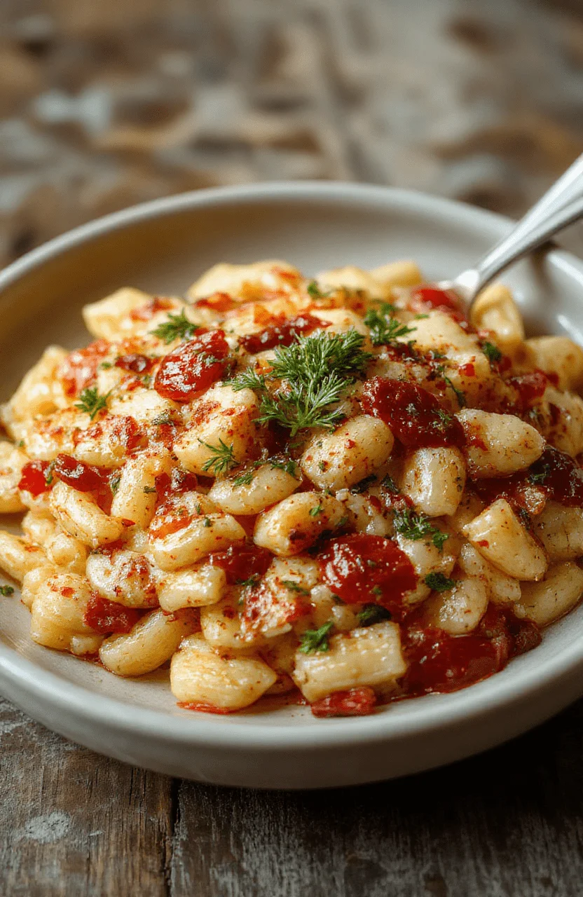 Colorful plate of cooked orzo pasta topped with fresh herbs and grated cheese, styled on a rustic wooden table with natural lighting highlighting the textures and vibrant colors