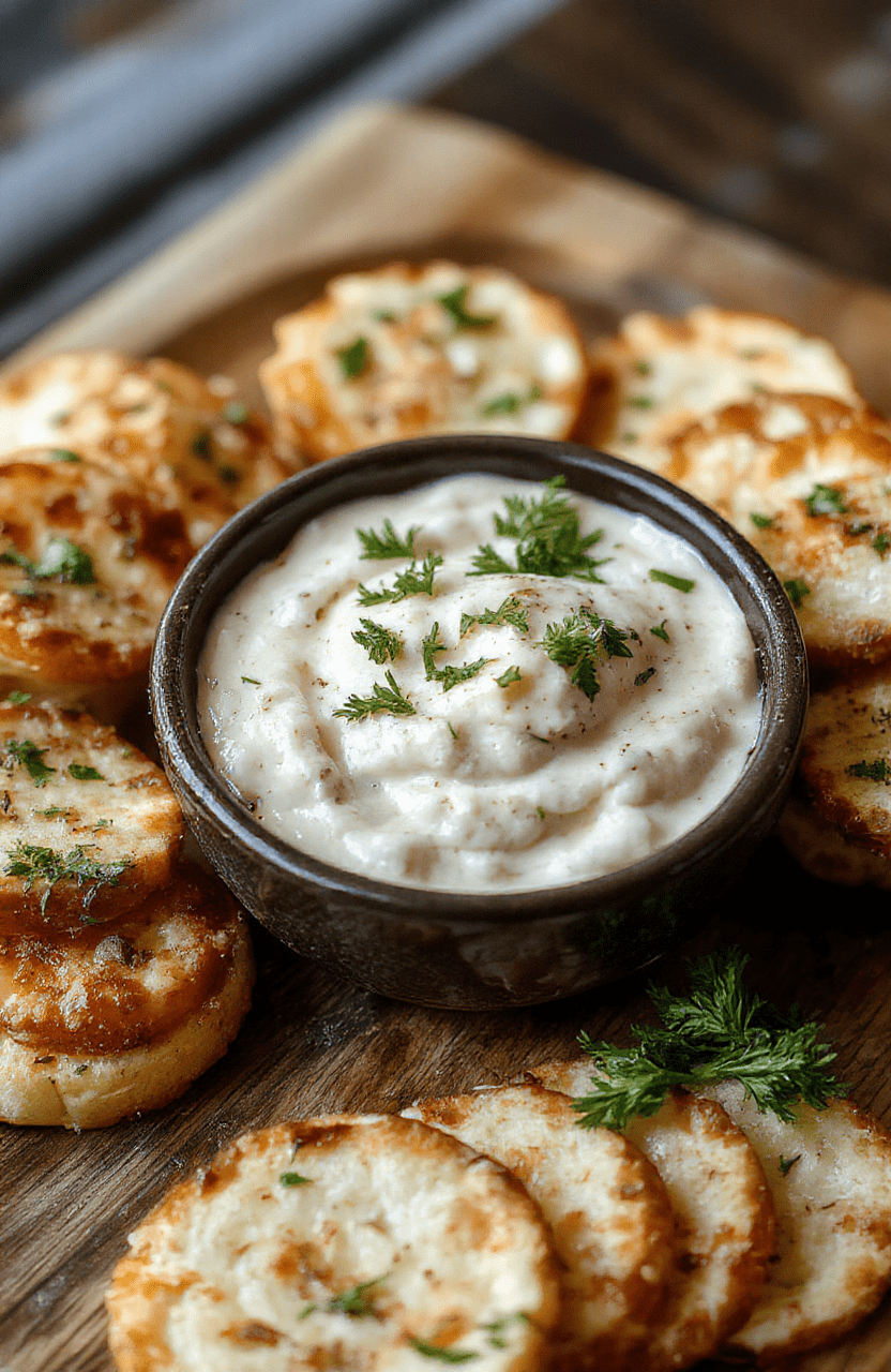 A vibrant bowl of bruschetta dip topped with diced tomatoes, fresh basil, and drizzled with olive oil, served on a rustic wooden platter with crunchy baguette slices beside it.