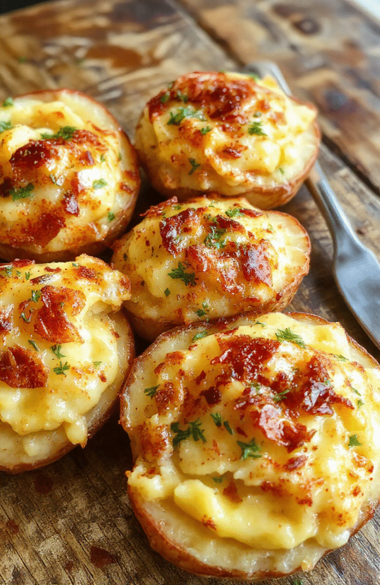 A close-up of a creamy, golden-brown baked mashed potatoes dish with a smooth, fluffy interior, topped with a sprinkle of herbs and melted butter, served on a rustic white plate with a olive-green napkin for contrast, vibrant natural lighting highlighting the textures.