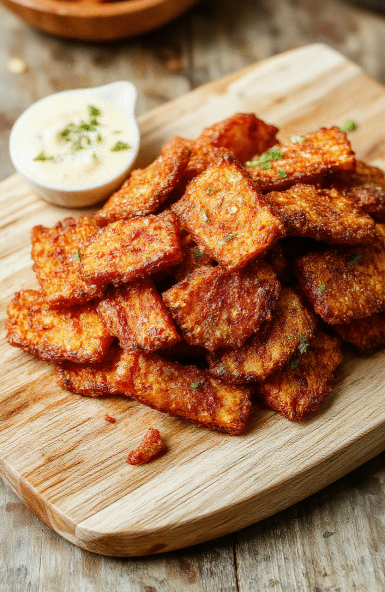 Golden-brown, evenly cut sweet potato fries arranged in a rustic wooden bowl, lightly dusted with flaky sea salt and fresh rosemary, served on a clean white ceramic plate with a drizzle of extra virgin olive oil glistening in natural light. Background is soft beige linen with subtle shadowing.