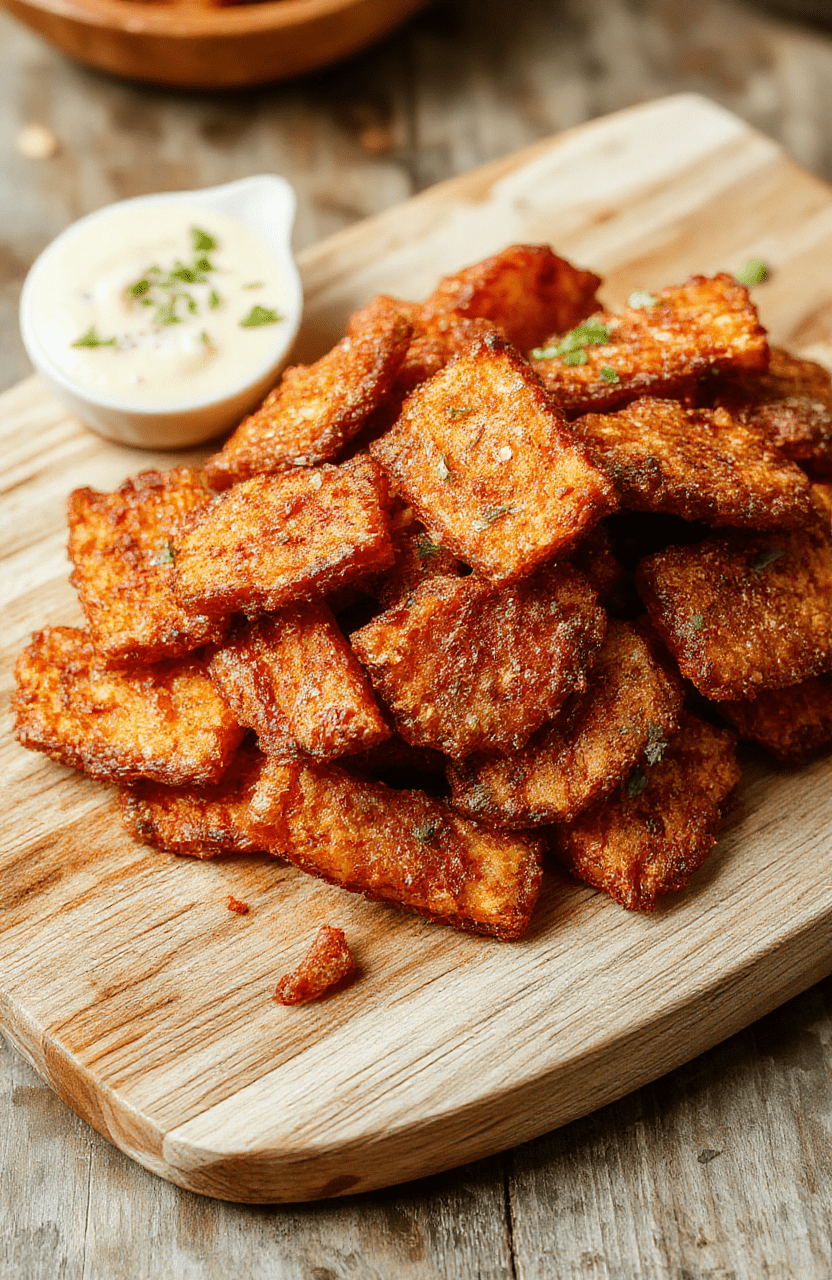 Golden-brown, evenly cut sweet potato fries arranged in a rustic wooden bowl, lightly dusted with flaky sea salt and fresh rosemary, served on a clean white ceramic plate with a drizzle of extra virgin olive oil glistening in natural light. Background is soft beige linen with subtle shadowing.