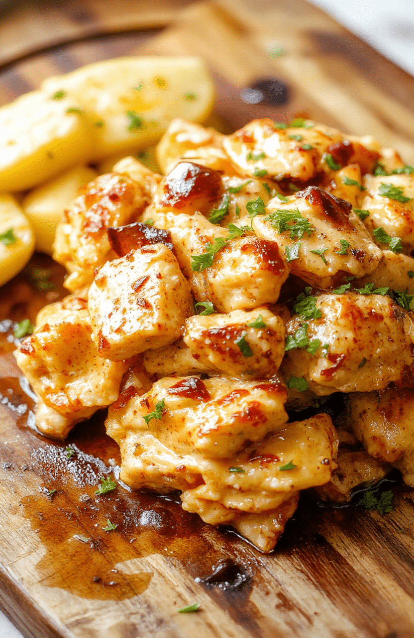 A rich, creamy batch of butter chicken in a crockpot, golden-orange sauce with tender chicken pieces, garnished with fresh cilantro and a dollop of yogurt, served in a rustic ceramic bowl beside basmati rice.